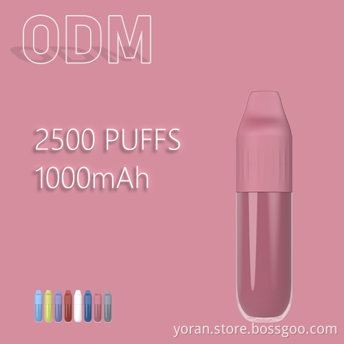 OEM vape 2500 puffs 1000mAh wholesale disposable pod pen ODM/OEM disposable pod